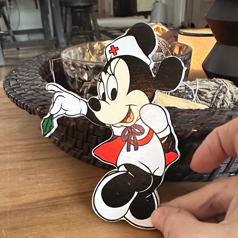 Disney Nurse Mouse in Red and White Outfit